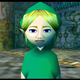 A screenshot of Link's clone after playing the Elegy of Emptiness song later in Majora's Mask.